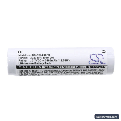 Pelican 7610 Tactical Flashlight Replacement Battery, 3.7V, 3400mAh, Li-ion 3