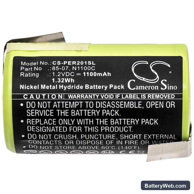 Panasonic ER398 Replacement Battery, 1.2V, 1100mAh, Ni-MH 3