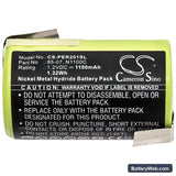 Panasonic ER398 Replacement Battery, 1.2V, 1100mAh, Ni-MH 3