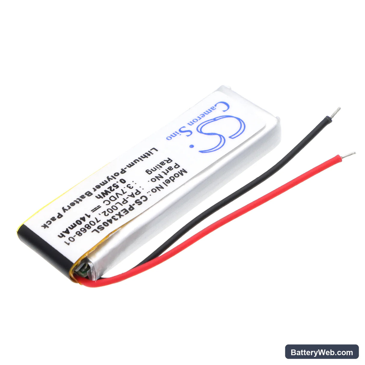 Plantronics Elite 162 Replacement Battery, 3.7V, 140mAh, Li-Polymer 2