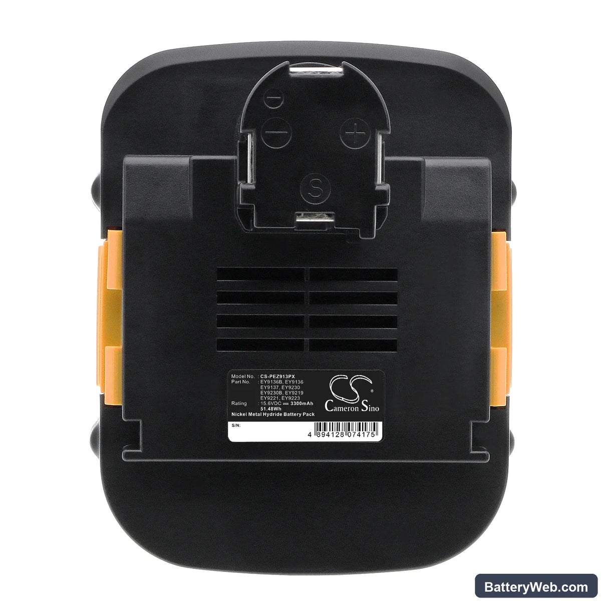 Panasonic EY3530FQMKW Replacement Battery, 15.6V, 3300mAh, Ni-MH 5