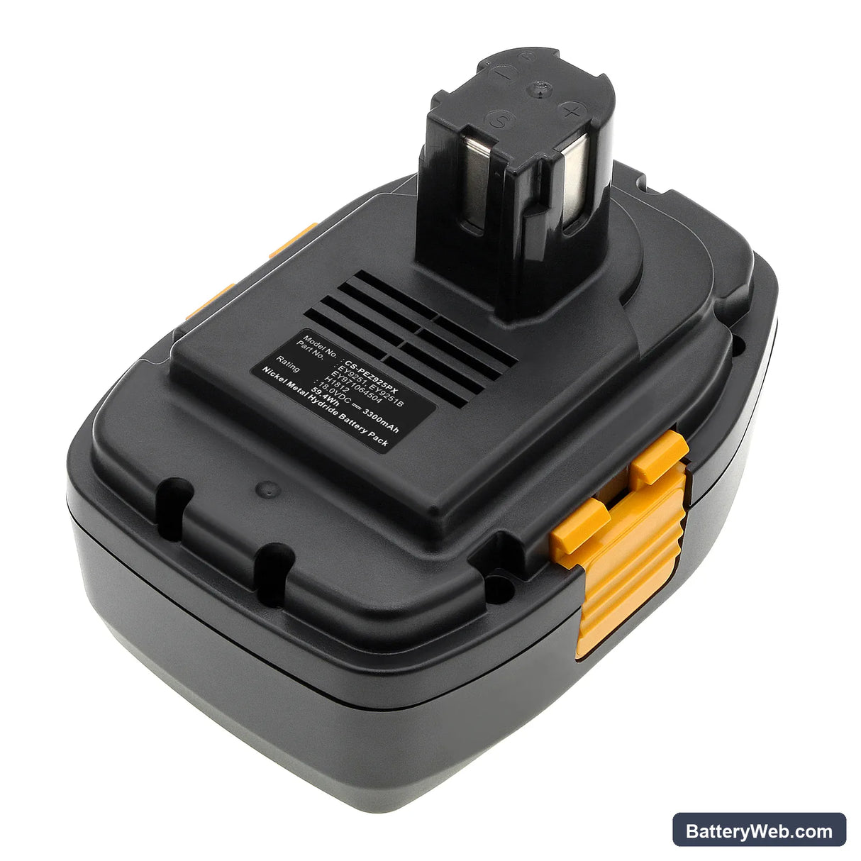 Panasonic EY3544 Replacement Battery, 18V, 3300mAh, Ni-MH 1