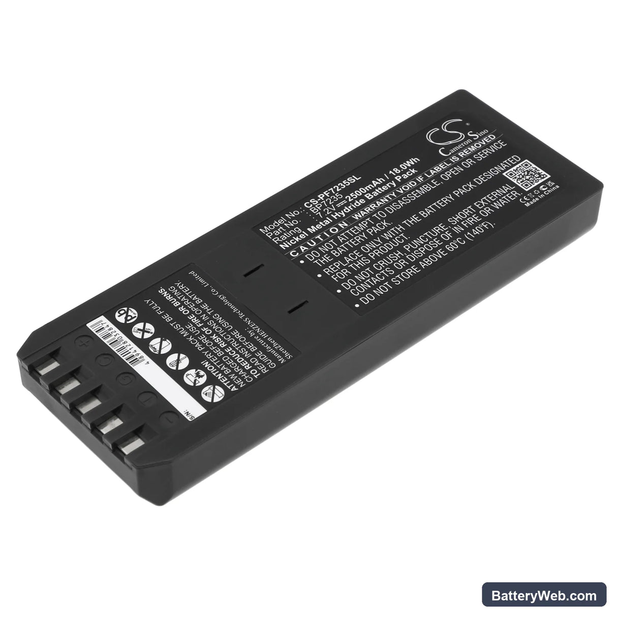 Fluke 700 Calibrator Replacement Battery, 7.2V, 2500mAh, Ni-MH 1