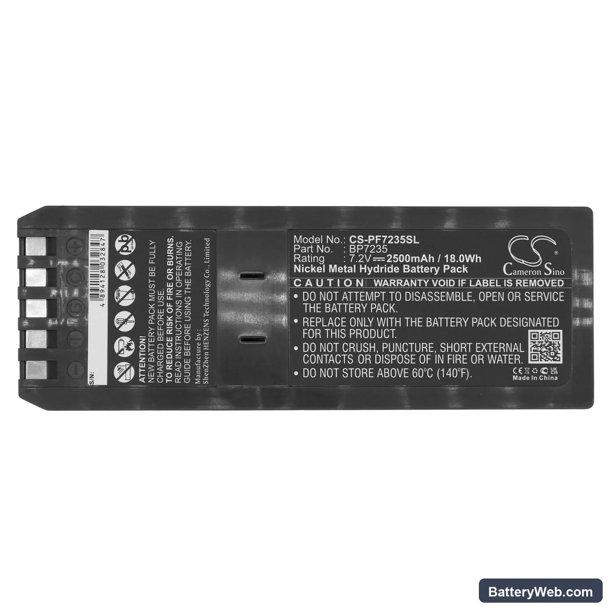 Fluke 700 Calibrator Replacement Battery, 7.2V, 2500mAh, Ni-MH 5