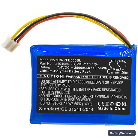 Philips Fidelio B5 Replacement Battery, 7.4V, 2500mAh, Li-Polymer 3