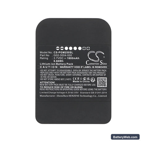 MicroRAE PGM-2500 Replacement Battery, 3.7V, 1800mAh, Li-ion 5