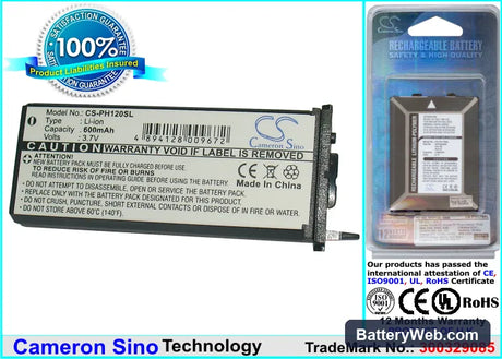 Philips FISIO 120 Replacement Battery, 3.7V, 600mAh, Li-ion 1