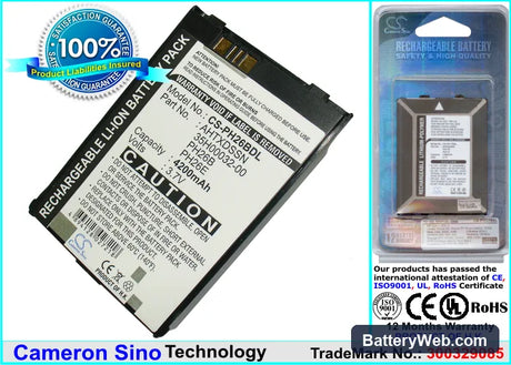 Qtek 9090 Replacement Battery, 3.7V, 4200mAh, Li-ion 1