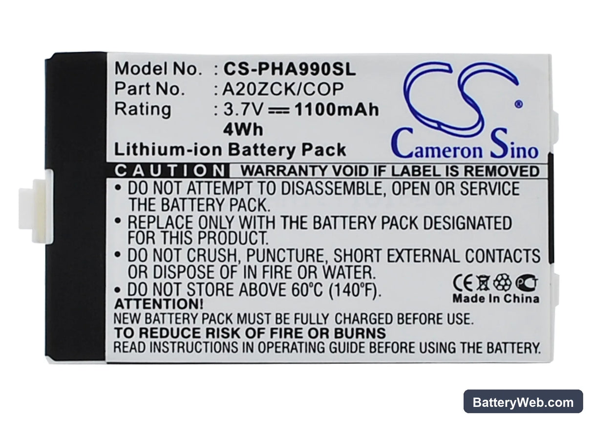 Philips Xenium 9A9A Replacement Battery, 3.7V, 1100mAh, Li-ion 1