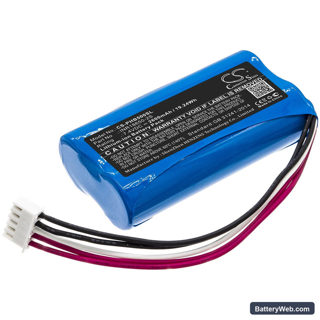 Philips SBOQBOX Replacement Battery, 7.4V, 2600mAh, Li-ion 1