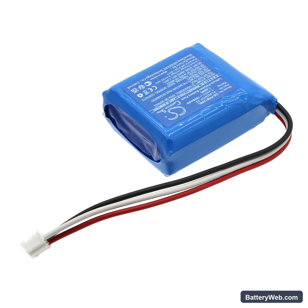 Philips SHOQBOX SB7200 Replacement Battery, 7.4V, 1000mAh, Li-Polymer 2
