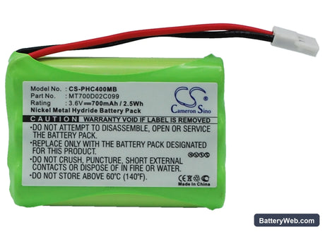 Philips CEPTF Replacement Battery, 3.6V, 700mAh, Ni-MH 5