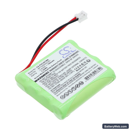 Harting & Helling Janosch MBF5050 Replacement Battery, 4.8V, 700mAh, Ni-MH 1