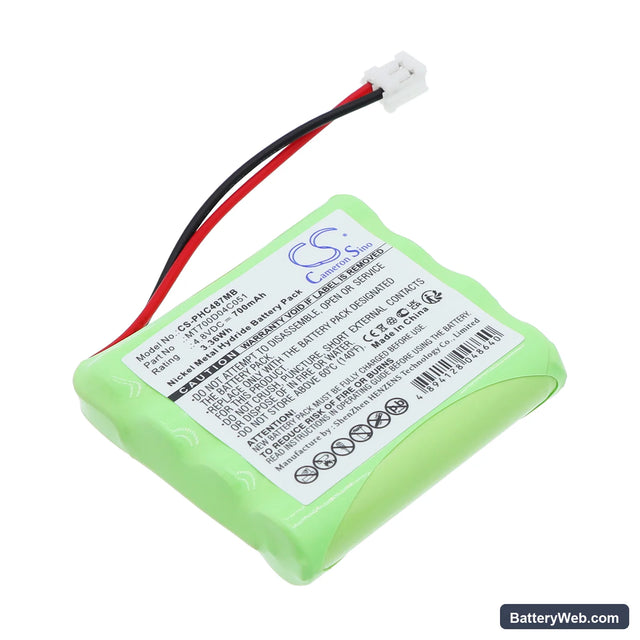 Harting & Helling Janosch MBF5050 Replacement Battery, 4.8V, 700mAh, Ni-MH 1