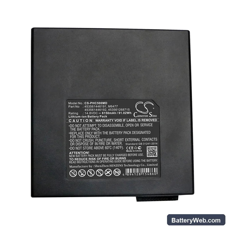 Philips Ultrasound CX30 Replacement Battery, 14.8V, 6150mAh, Li-ion 3