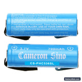 Philips SC5360 Replacement Battery, 3.7V, 650mAh, Li-ion 3