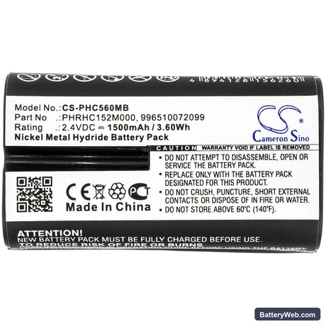 Philips Avent SCD720/86 Replacement Battery, 2.4V, 1500mAh, Ni-MH 3