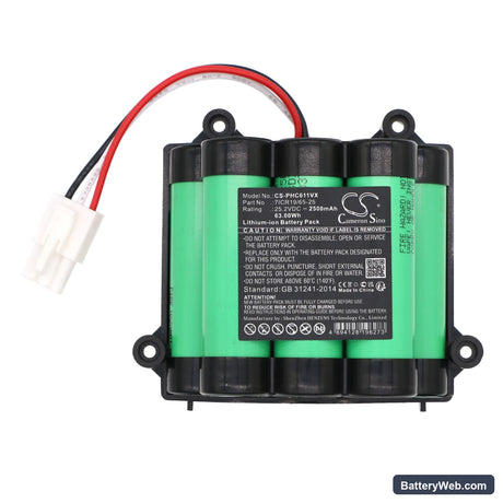 Philips PowerPro Uno Replacement Battery, 25.2V, 2500mAh, Li-ion 3