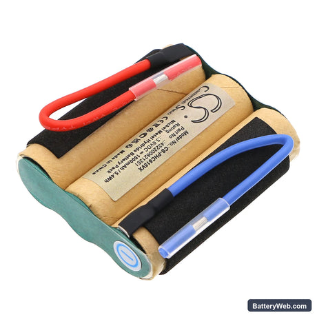 Philips FC6150 Replacement Battery, 3.6V, 1500mAh, Ni-MH 2