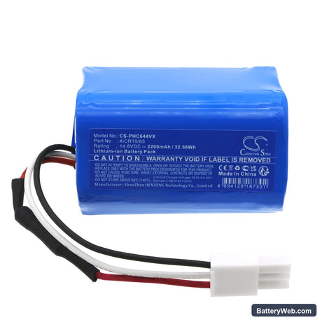 Philips PowerPro Aqua FC6400 Replacement Battery, 14.8V, 2200mAh, Li-ion 3