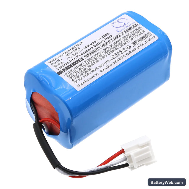 Philips FC8700 Replacement Battery, 12.8V, 1400mAh, LiFePO4 1