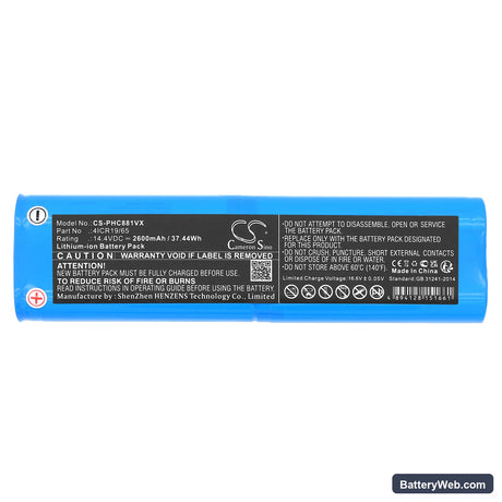 Eureka 4238AZ Replacement Battery, 14.4V, 2600mAh, Li-ion 3