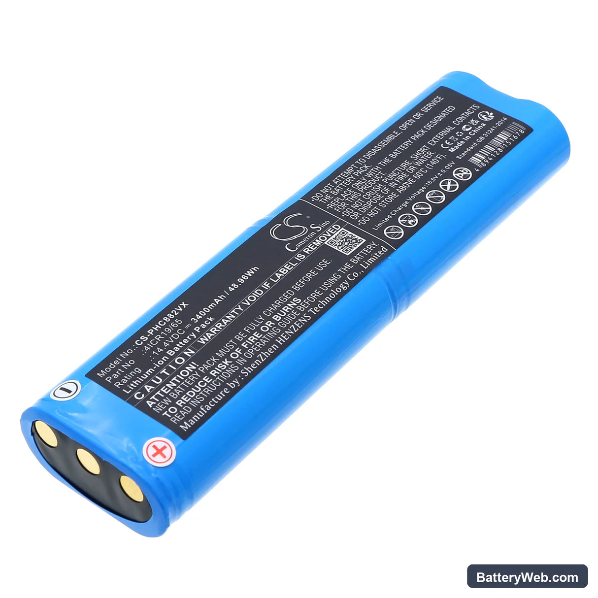 Eureka 4238AZ Replacement Battery, 14.4V, 3400mAh, Li-ion 1