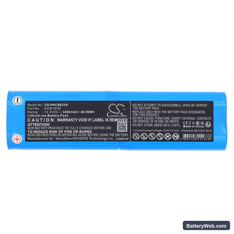 Eureka 4238AZ Replacement Battery, 14.4V, 3400mAh, Li-ion 3