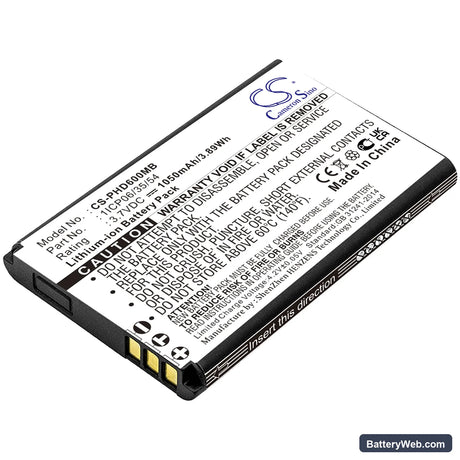 DeTeWe Vision 4000 Replacement Battery, 3.7V, 1050mAh, Li-ion 1