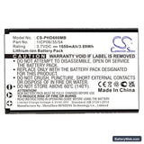 DeTeWe Vision 4000 Replacement Battery, 3.7V, 1050mAh, Li-ion 3