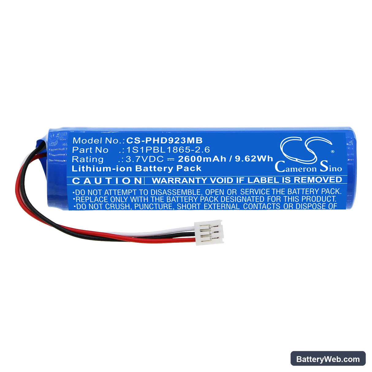 Philips Avent SCD923P Replacement Battery, 3.7V, 2600mAh, Li-ion 3