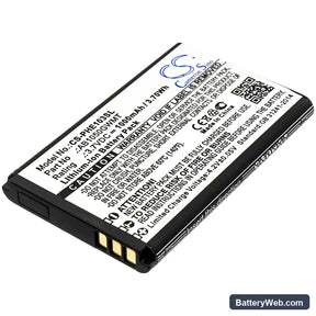 Philips E103 Replacement Battery, 3.7V, 1000mAh, Li-ion 1