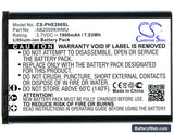 Philips Xenium E266W Replacement Battery, 3.7V, 1900mAh, Li-ion 1