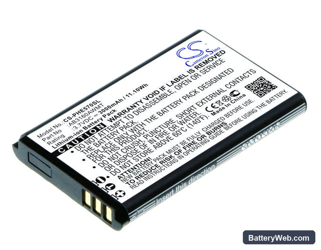 Philips E570 Replacement Battery, 3.7V, 3000mAh, Li-ion 1