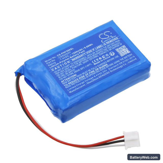 Philips Fidelio F5 Replacement Battery, 7.4V, 1200mAh, Li-Polymer 1