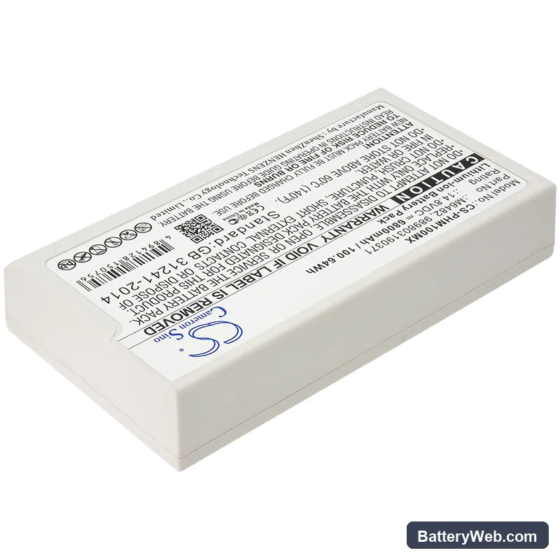 Philips Defibrillator DFM100 Replacement Battery, 14.8V, 6800mAh, Li-ion 2