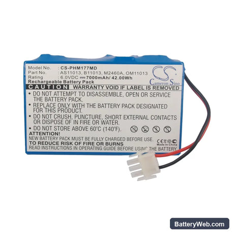 Philips Medical Syste 100 Replacement Battery, 6V, 7000mAh, Sealed Lead Acid 5