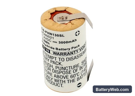 Philips HP1304 Replacement Battery, 1.2V, 3000mAh, Ni-MH 4