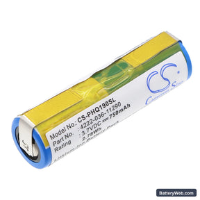 Philips HQ9190 Replacement Battery, 3.7V, 750mAh, Li-ion 1
