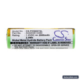 Remington TF600 Replacement Battery, 1.2V, 2000mAh, Ni-MH 3