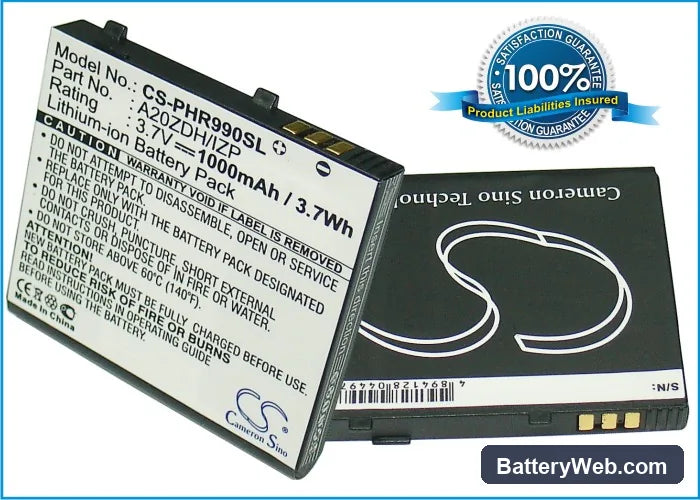 Philips Xenium 9A9r Replacement Battery, 3.7V, 1000mAh, Li-ion 1