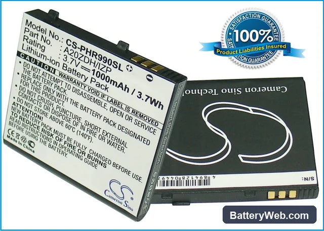 Philips Xenium 9A9r Replacement Battery, 3.7V, 1000mAh, Li-ion 1