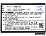 Philips S226M Replacement Battery, 3.7V, 1700mAh, Li-ion 1