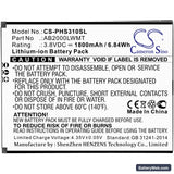 Philips Xenium CTS310X Replacement Battery, 3.8V, 1800mAh, Li-ion 3