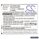 Philips Xenium S318 Replacement Battery, 3.8V, 2300mAh, Li-Polymer 3
