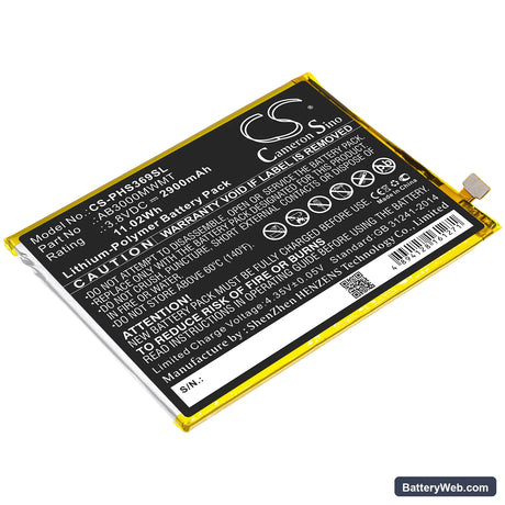Philips Xenium S369 Replacement Battery, 3.8V, 2900mAh, Li-Polymer 1