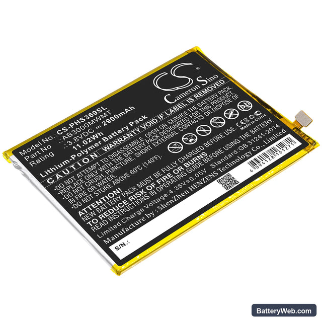 Philips Xenium S369 Replacement Battery, 3.8V, 2900mAh, Li-Polymer 1