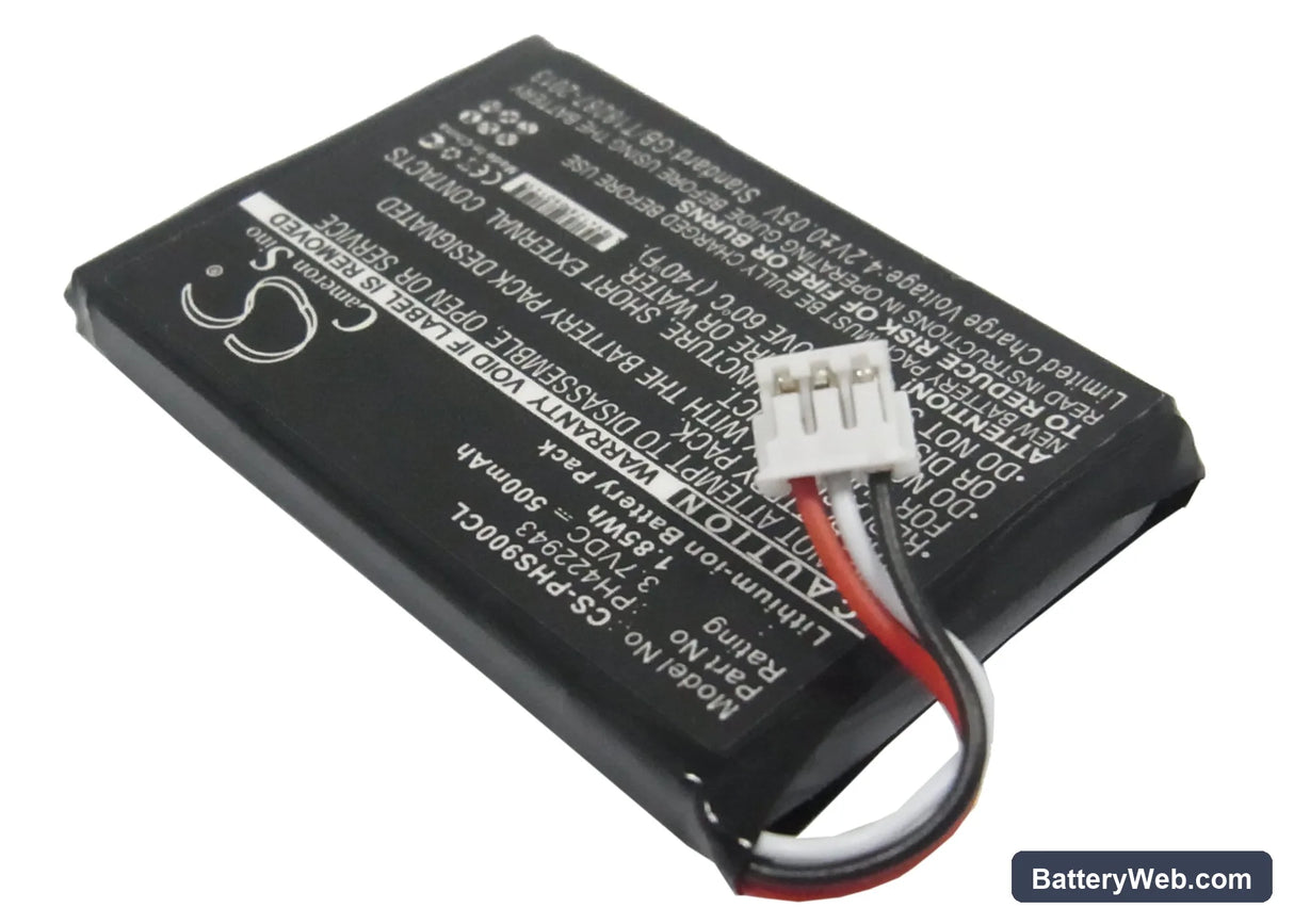 Philips S9A Replacement Battery, 3.7V, 500mAh, Li-ion 2