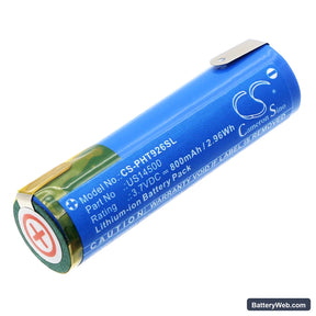 Philips AT750 Replacement Battery, 3.7V, 800mAh, Li-ion 1