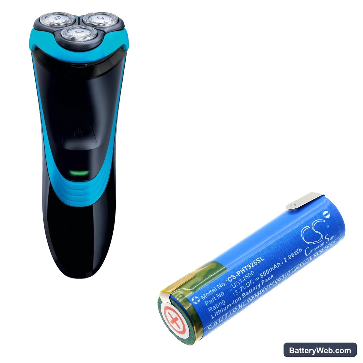 Philips AT750 Replacement Battery, 3.7V, 800mAh, Li-ion 4